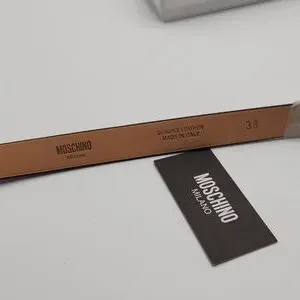 Moschino | Accessories | New Moschino Logo Leather Belt Red  display picture 2